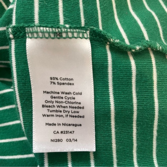 Talbots green striped cotton tee - Picture 4 of 4